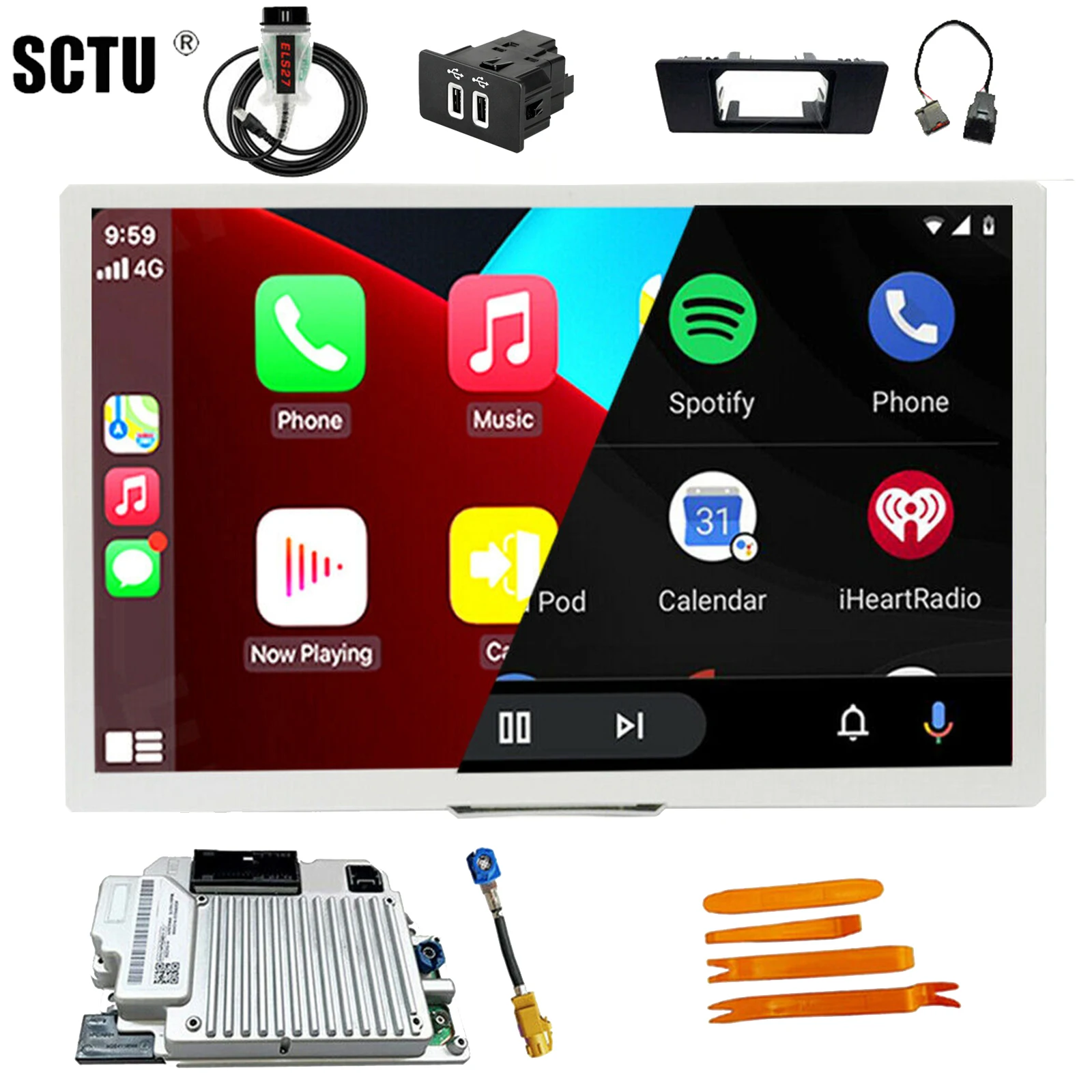 8 "Car Stereo Radio Sync 2 To Sync 3 Upgrade Kit 3.4 Carplay Android Auto Apim Module 8G Bt Usb Per Ford Lincoln F150