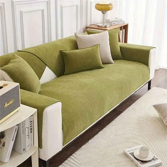 Sofa Cushion All-season Universal Anti Slip Leather Sofa Cover Simple Retro  Style Cushion Cover Cloth Towel - AliExpress