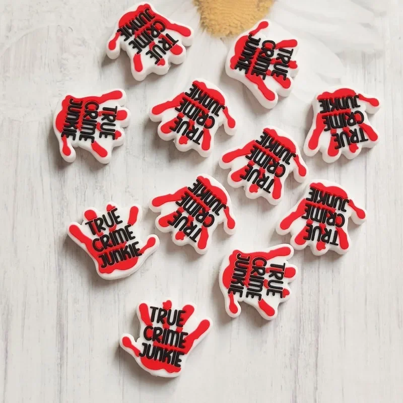 20pcs Palm Focal Silicone Beads Food Grade Baby Molar Toys DIY Handmade Pacifier Chain Necklaces Ballpoint Pen Making Accessory