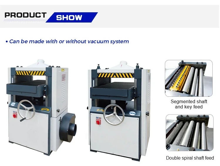 1 Full Automatic High Speed Heavy Duty Press Wood Planer 2 Knife Planer Helical Head Double Sided Thickness Wood 3