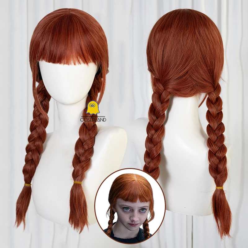 Twisted Braids Perücke Coole Agnes DeMille Cosplay Perücke - Orange Mit Zöpfen & Pony (60cm, Für Halloween & Karneval) Halloween Verkleidung