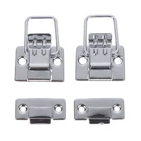 2 ชิ้นสแตนเลสสตีล Chrome Toggle Latch สําหรับหน้าอกกล่องกระเป๋าเดินทางเครื่องมือ Clasp ตู้ข้อต่อล็อคเข็มขัด Hasp Buckle ฮาร์ดแวร์ 6