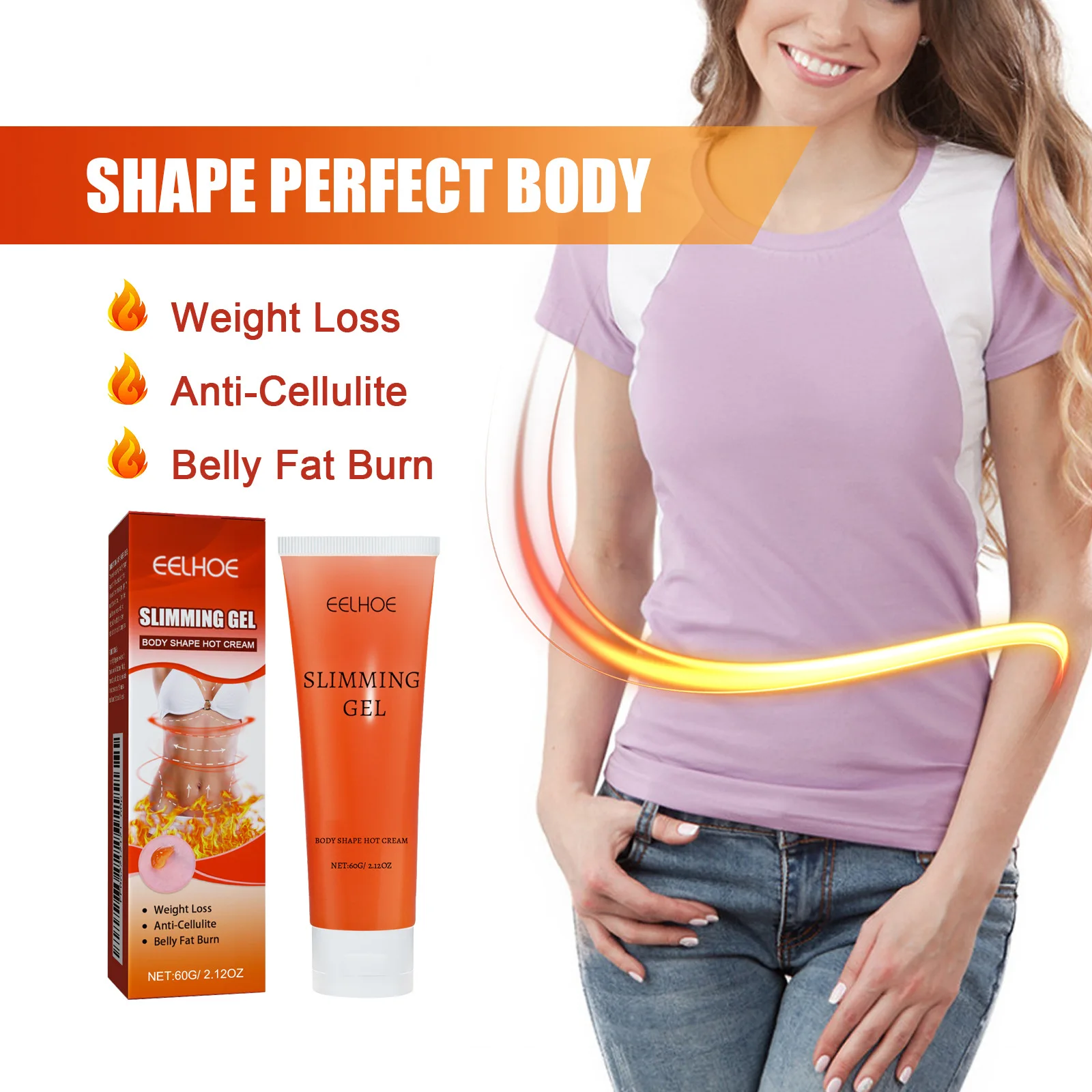 Slimming Gel Fat Burning Cream Body Sculpting Metabolism Sexy Body Shaping Weight Loss Tighten skin elasticity Hot Sweat Cream 5