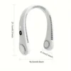 Portable Rechargeable Bladeless Neck Fan - 360° Cooling Wearable Personal Fan For Travel and Outdoor Sports with Digital Display 6
