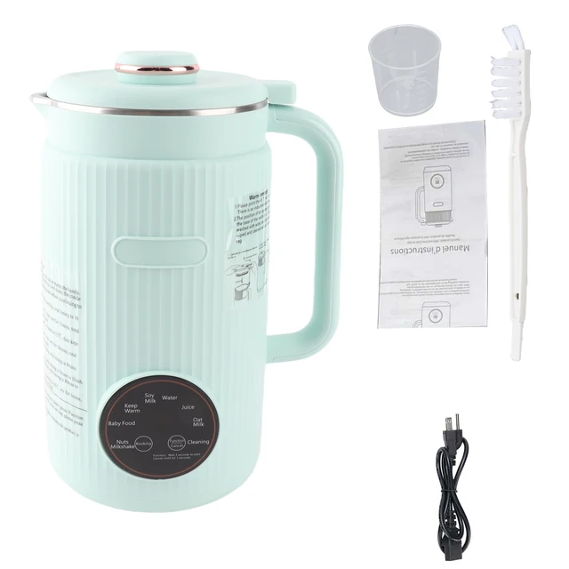 Machine à lait de soja 8-en-1, mixeur programmable avec écran numérique, 12 lames en acier inoxydable, nettoyage automatique, fonction maintien au chaud 8h 1