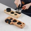 25cm Coffeeware Portafilter Tamper Stand - Pine Wood Universal Organizer