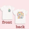 Personalised Girls Birthday Shirt Custom Name Kids 1-9 Year Birthday Party Outfit Child Short Sleeve T-shirt Girl Retro Tee Tops 6