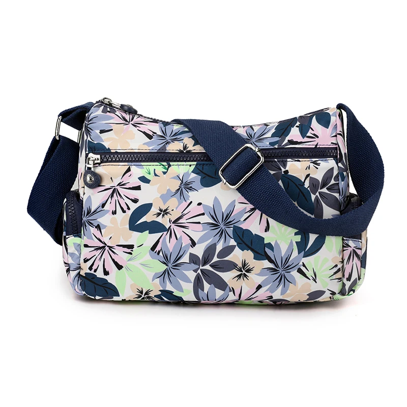 Casual Shoulder Crossbody bags for women Nylon Printed Flower Ladies Messenger bags Elegant Girl Handbag Female Mother's Bag