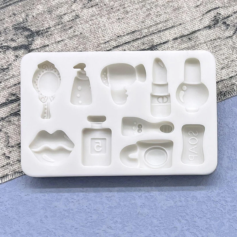 Toilettenartikel Haartrockner Kamm Spiegel Design Silikon Sugarcraft Form Harz Werkzeuge Cupcake Backform Fondant Kuchen Dekorieren Werkzeuge – Detail 8
