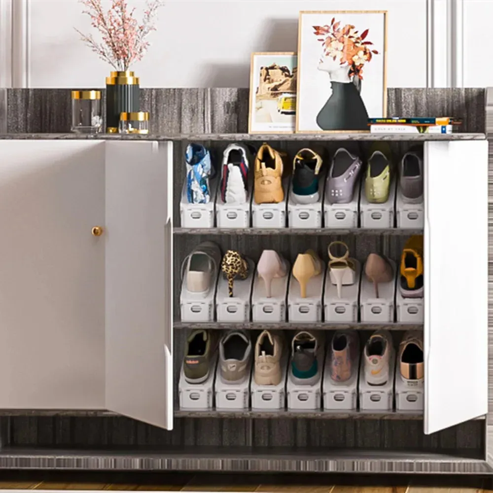 6-14Pcs Shoe Slots Organizer, Adjustable Shoe Support Rack