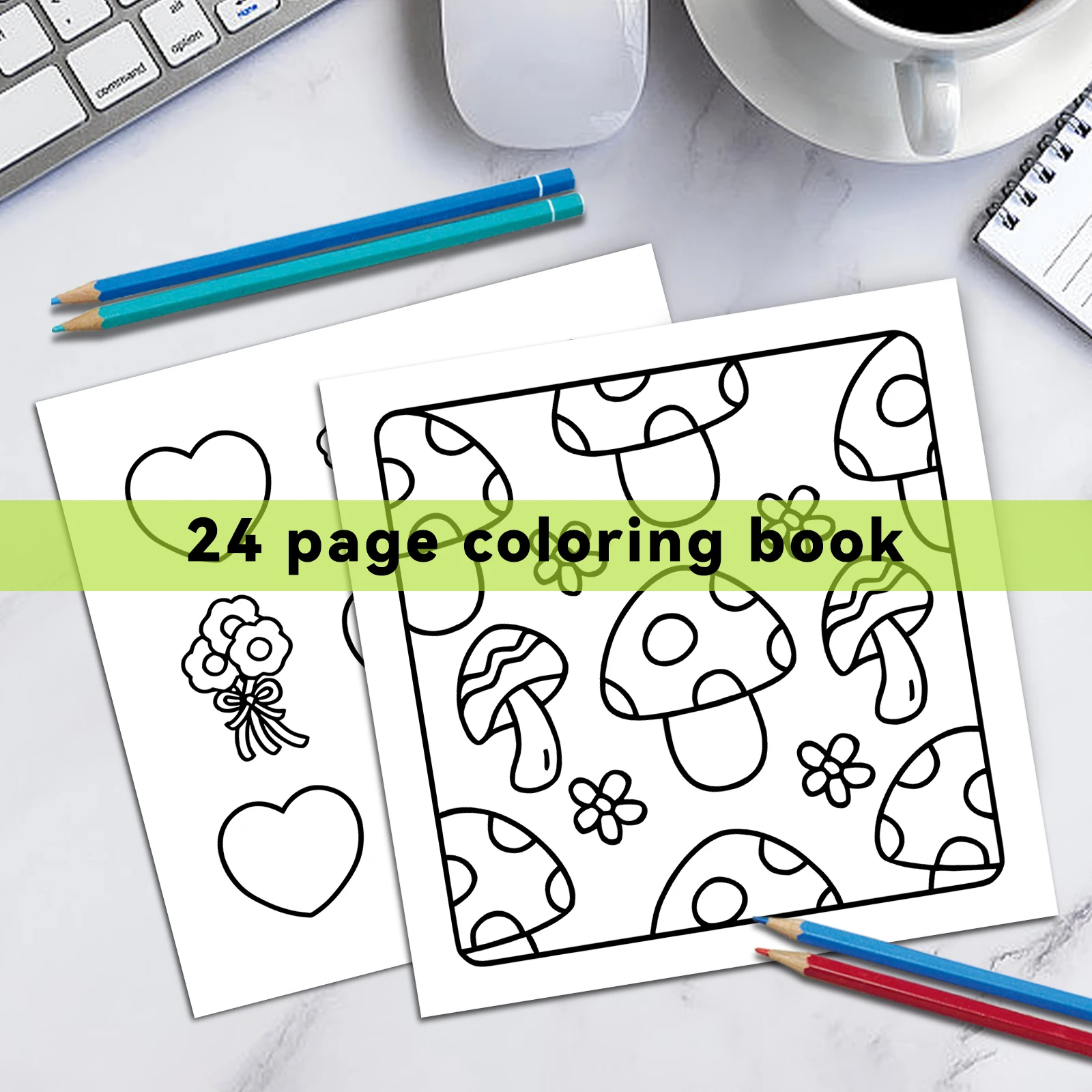 Comfy Patterns Coloring Book Bright Stress Relief Art Perfect Gift for Valentine's Day Christmas New Year Anniversary Birthday 4