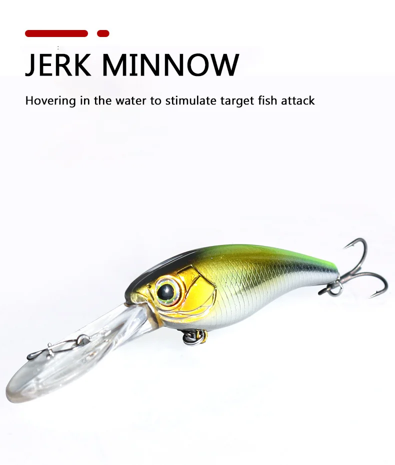 NEUE 6g 10g Lange Zunge Bord Schweben Minnow Wobbler Angeln Locken Künstliche Jerkbait Hohe Qualität Haken Tauchen Aussetzung hover – Detail 3