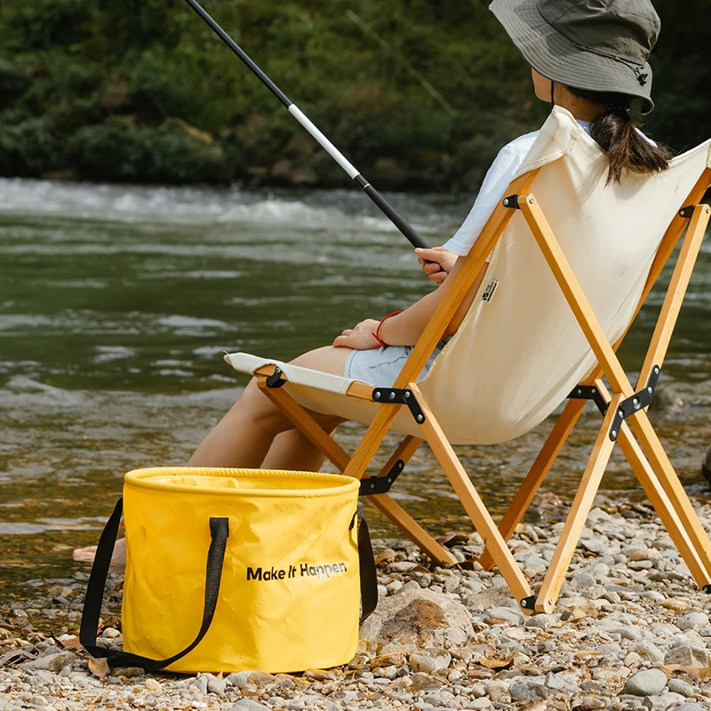 Water Dispenser HOTO Outdoor Wash Kit Multi-Function Thickened Bucket Car Supplies Portable Travel Water Storage Bag Fishing Folding Bucket 20L