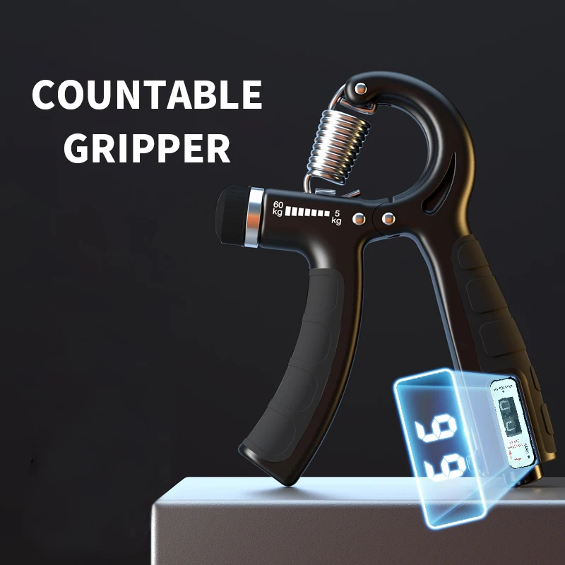 Gripper Adjustable R Type Hand Grip Exercise Countable Strength