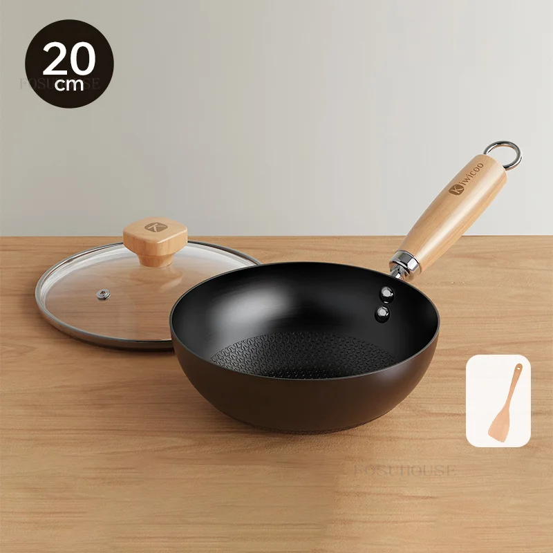 Japanese Mini Wok Pans Household Small Iron Pan Frying Non-stick Uncoated  Pans Suitable for Induction Cooker Gas Stove