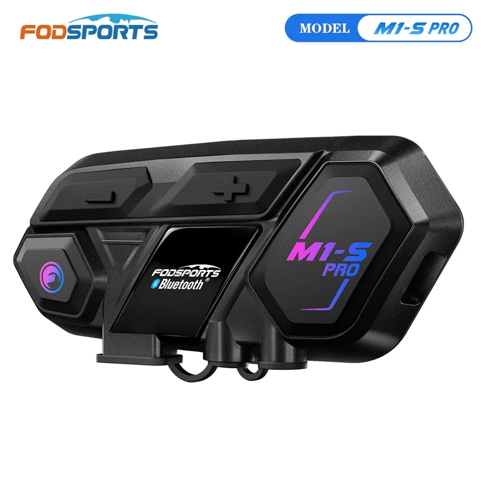 Fodsports M1-S Pro オートバイ用のBluetoothヘッドセット,ヘルメット