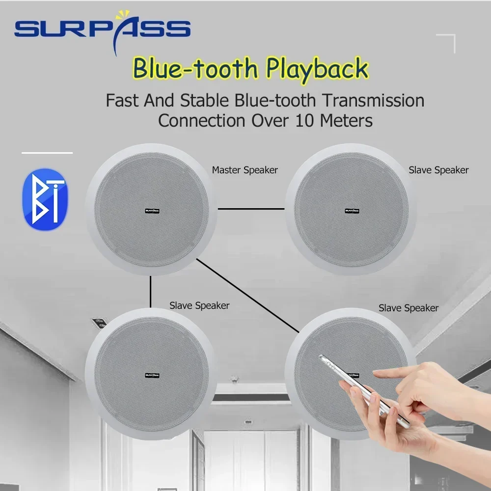 8" audience Bluetooth speakers boombox built-in 40Wx4 class-Damplifier home stereo system Suitable forhotel hometheater speaker