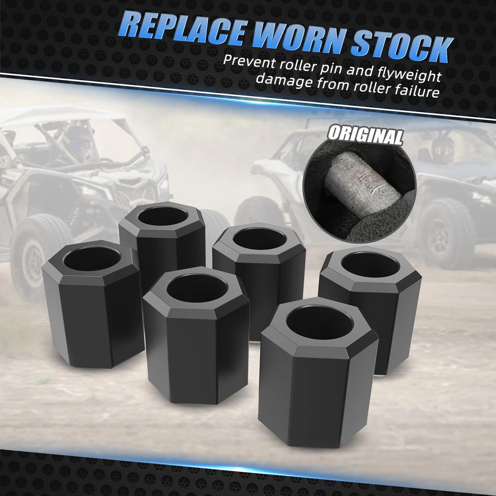 NICECNC Upgrade-Material, 6 Stück, Kupplungs-Druckrollen-Set für Can Am Maverick X3 Turbo Max R RR Sport Trail Commander 1000 Defender – Detail 11
