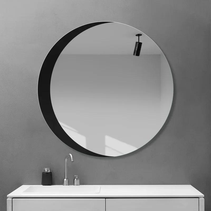 

Round Bathroom Mirror Decorative Makeup Wall Hanging Bathroom Mirror Hairdressing Espejo Pared Bath Mirror Aesthetic EB5BM