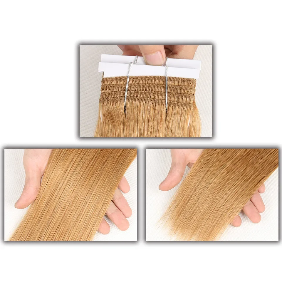 Black Pearl Brazilian Straight Human Hair Bundles Ombre Blonde Color Remy Hair Extensions 1Pc Only 27/30/ 6/8/ Red/ 99J