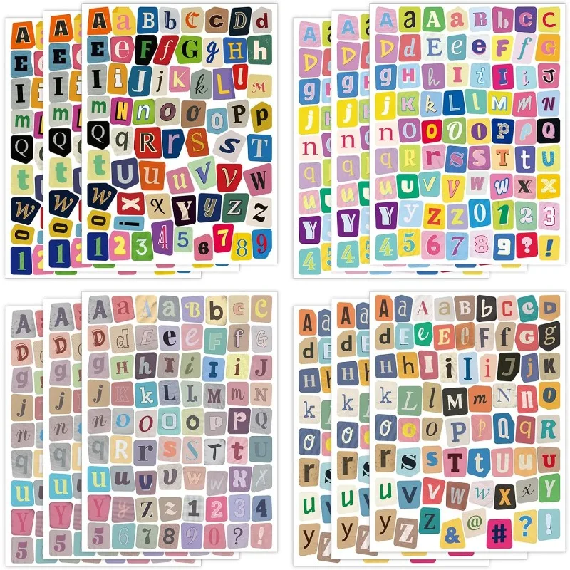 Creative Alphabet Self-Adhesive Letter Stickers for DIY Projects and Decor