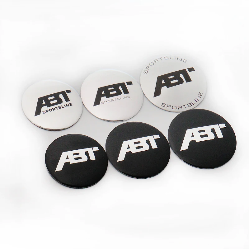 4 Pz 56Mm 60Mm 65Mm Logo Abt Emblem Car Wheel Center Caps Cerchi Hub Sticker Per Vw Passat B8 Audi A3 A4 A5 A6 A7 Q3 Q5 Q7 Q8 Rs6