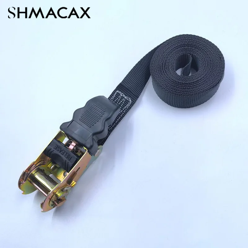 Adjustable Secure Tie-Down For Safe Luggage Transport Heavy-Duty Car And Truck Front Cargo Ratchet Strap With Metal Buckle