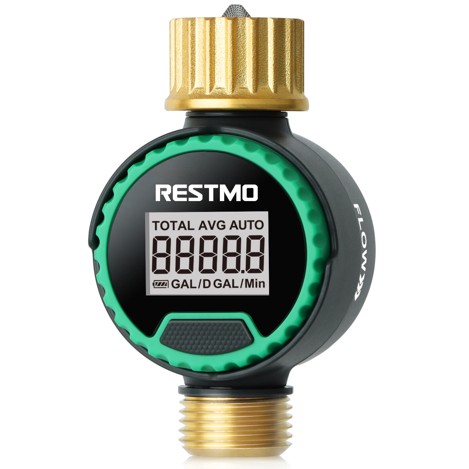 High Accuracy Digital Water Flow Meter Measure Water Consumption and Flow Rate for Outdoor Garden Watering/RV Tank Filling