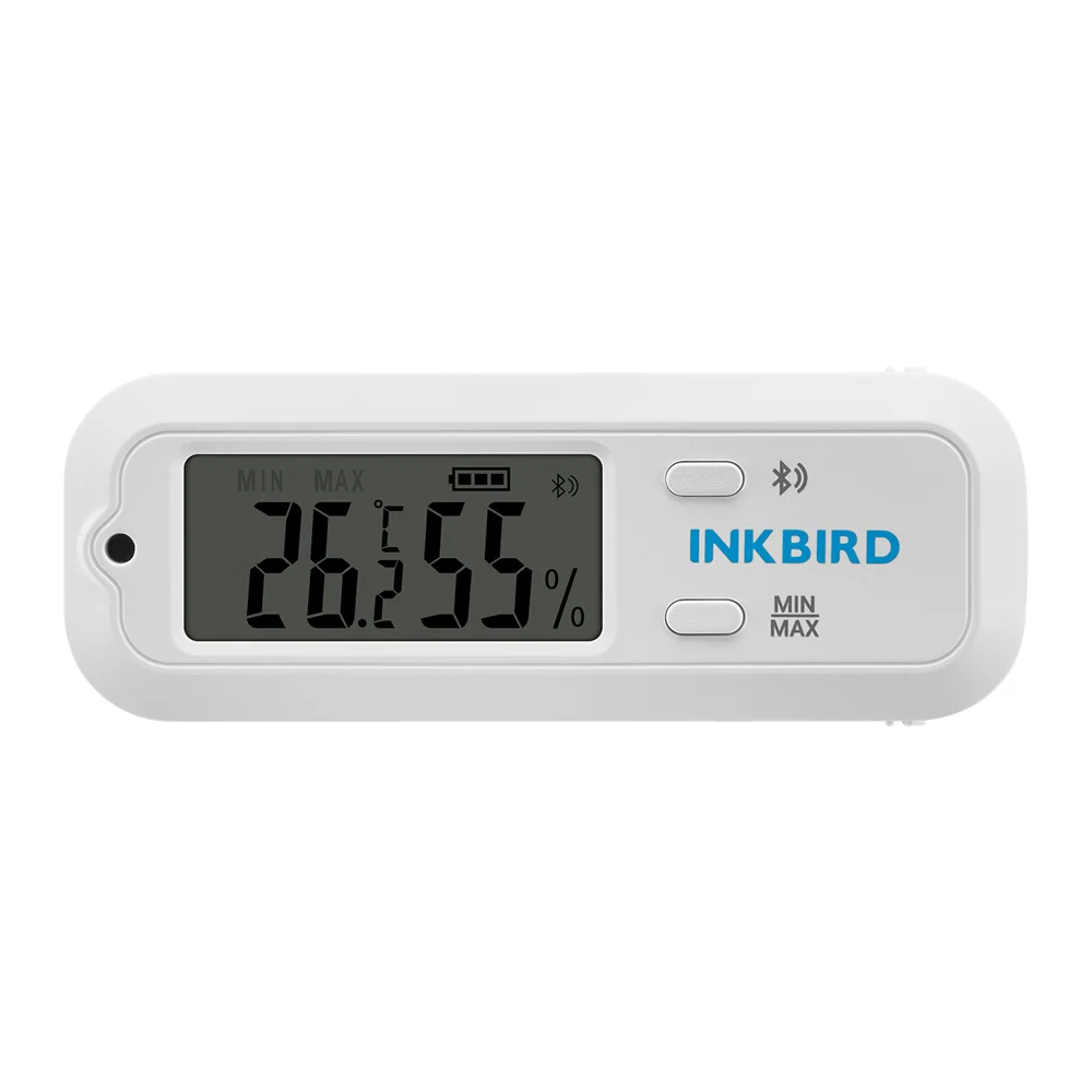 INKBIRD Temperature Humidity Smart Sensor ITH-12S Small Hygrometer Thermometer 98ft/30m Connecting Accurate Readings For Cigar |