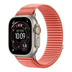 Premium Sport Loop Watch Band - Breathable and Adjustable Nylon Strap - 38 40 41 S11 - 42mm (Water red)