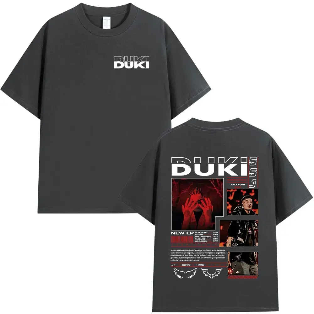 Rapper Duki ADA Tour Merch T-shirt Men's Women Clothing Cotton Cozy Oversized T-shirts Hip Hop Short Sleeve T Shirts Streetwear 6