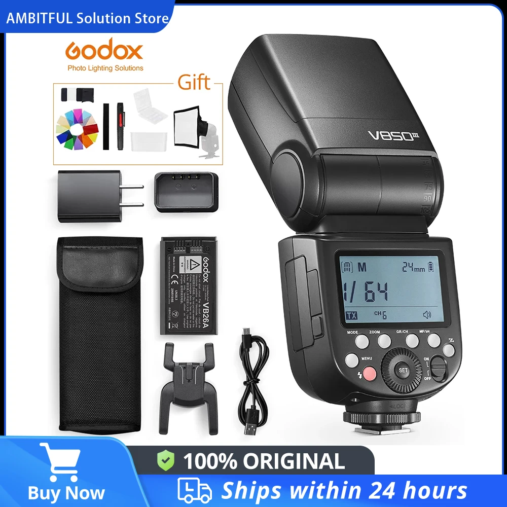 Camera Flash Godox V850III 76W 2.4G GN60 Wireless X System Li-ion Battery Speedlite For Canon Nikon Sony Pentax Olympus