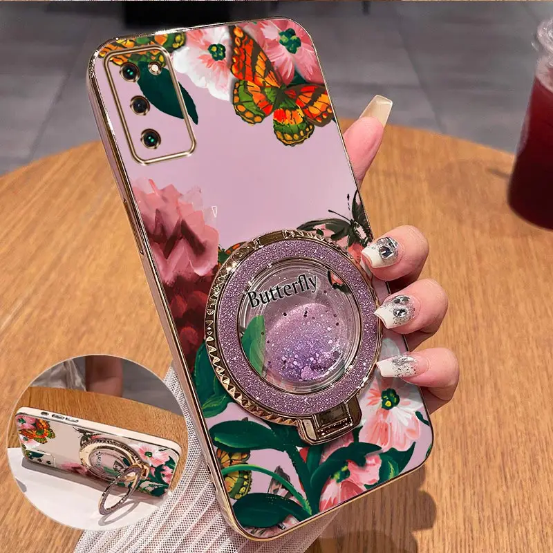 Colorful Butterflies Plating Phone Case Cover