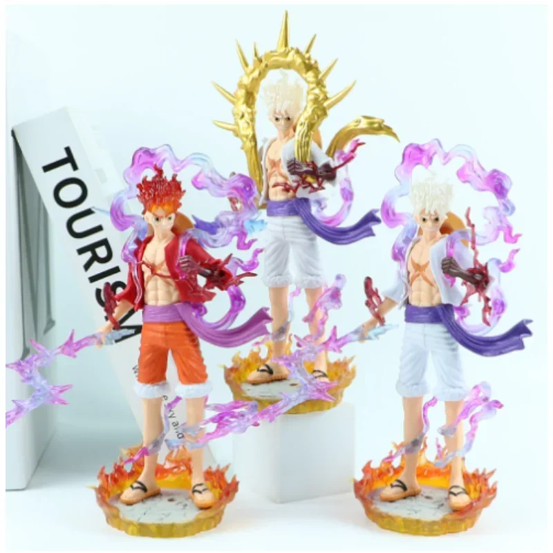 

One Piece Аниме персонажи Луффи 5-й уровень Пробуждение фруктов с базой детские игрушки настольные украшения прилив игры аниме режим