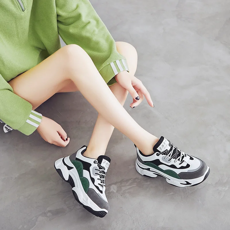 Fashion Casual Trend Breathable Student Shoes 2023 Autumn/Winter Women's Dad Shoes Korean Edition Versatile Sports Shoes