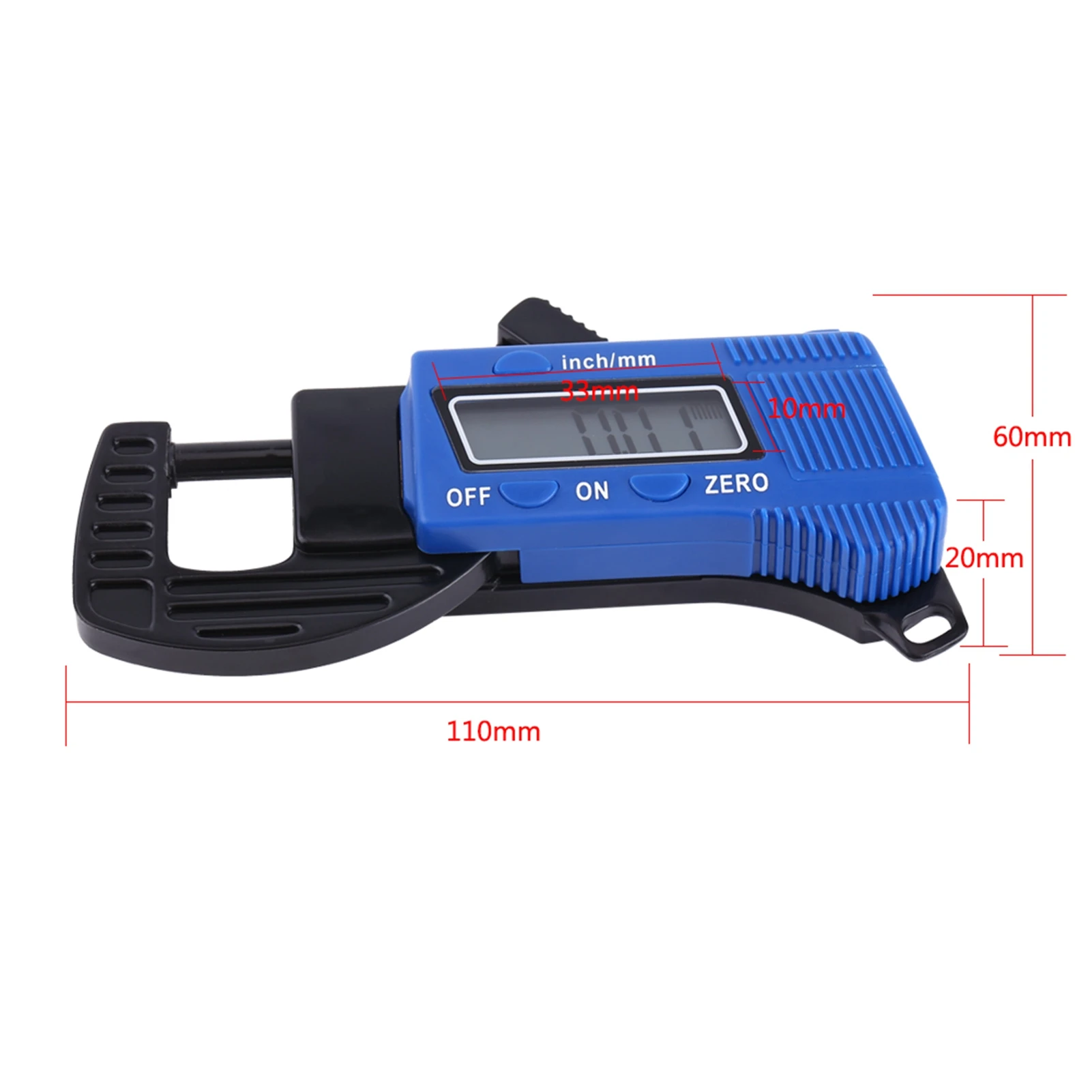 Thickness Caliper Thickness Measuring Tool 0-12.7mm Gauge Caliper Meter Width Measure Digital Display
