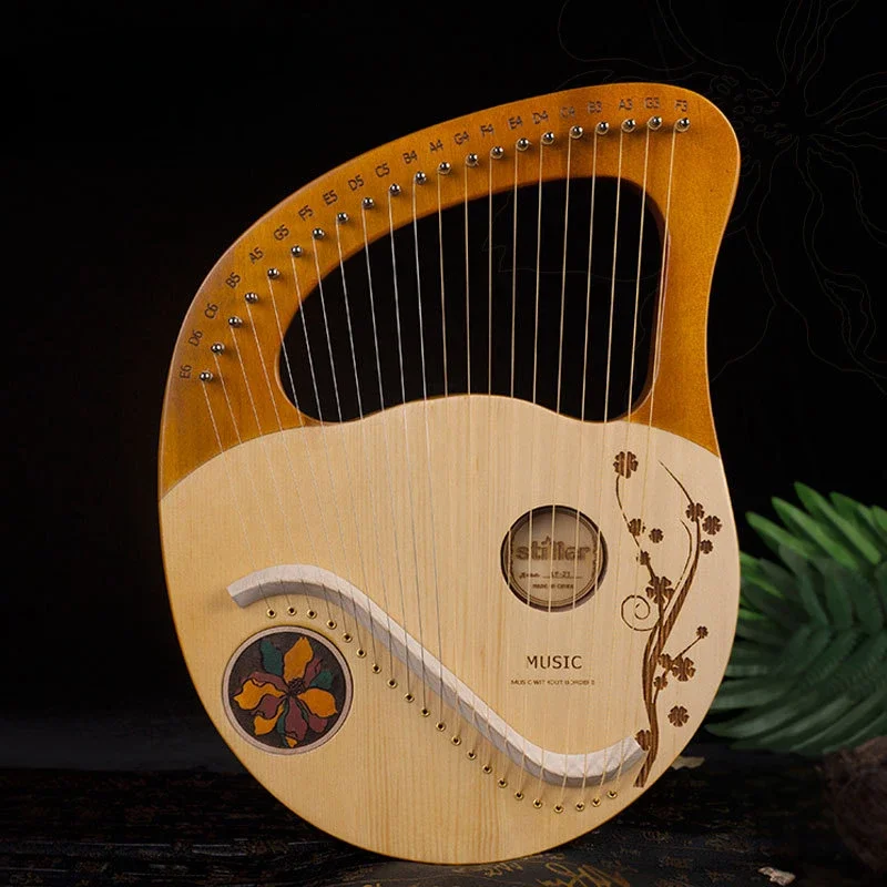 Portable Professional Harp 19 String Lyra Harp Performance Sound Therapy Beginner Practice Musical Stringed Instruments