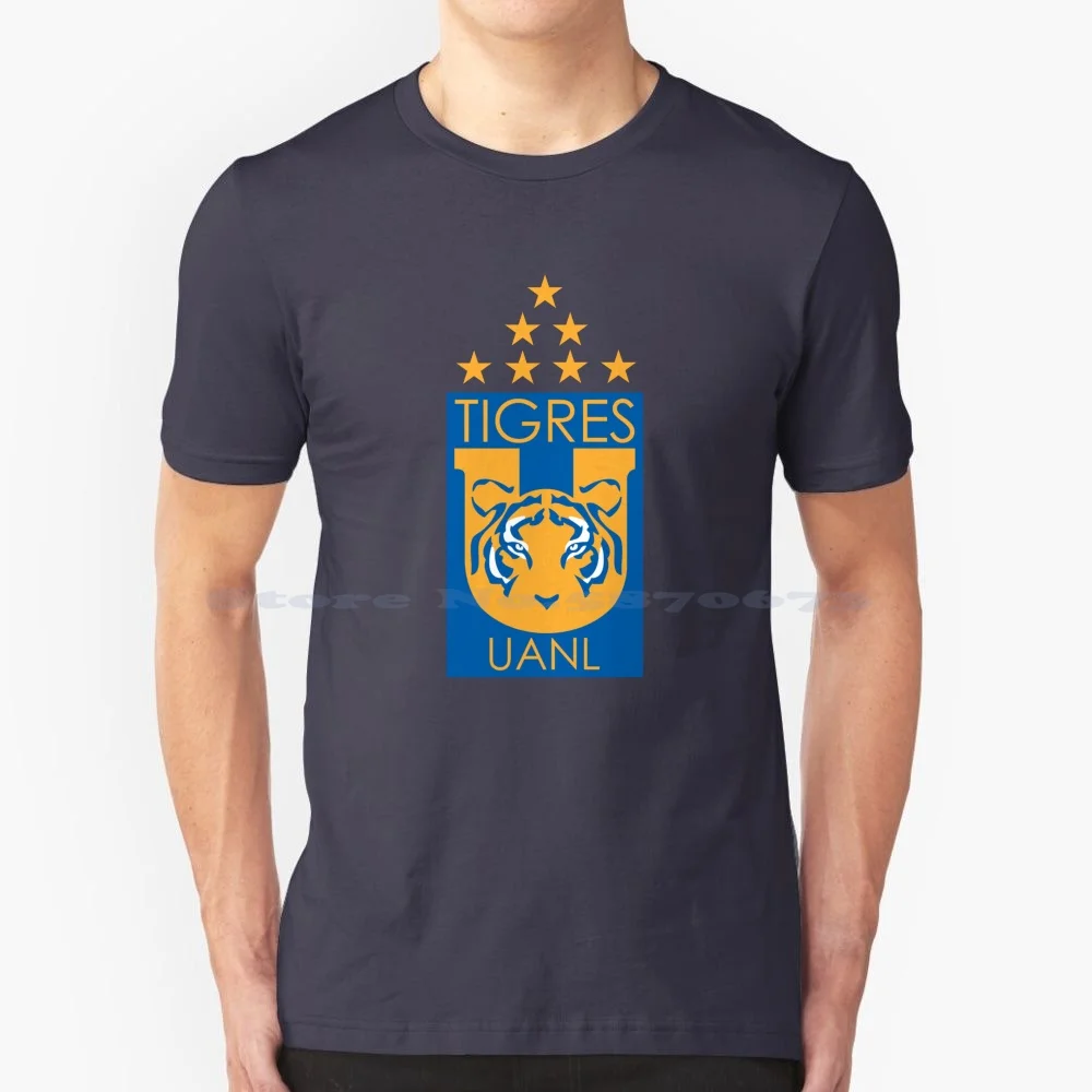Tigres Uanl Crest / Logo T Shirt 100% Cotone Tee Messicano Liga Mx South Soccer Football Sport Crest Logo Club America Club De