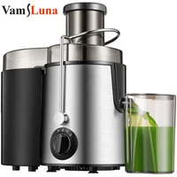 Juice Extractor 400W Ultra Centrifugal  Feed Fruit & Vegetable Juicer Dual Speed Control 304 Stainless Steel Filter Blade 1600ml 1