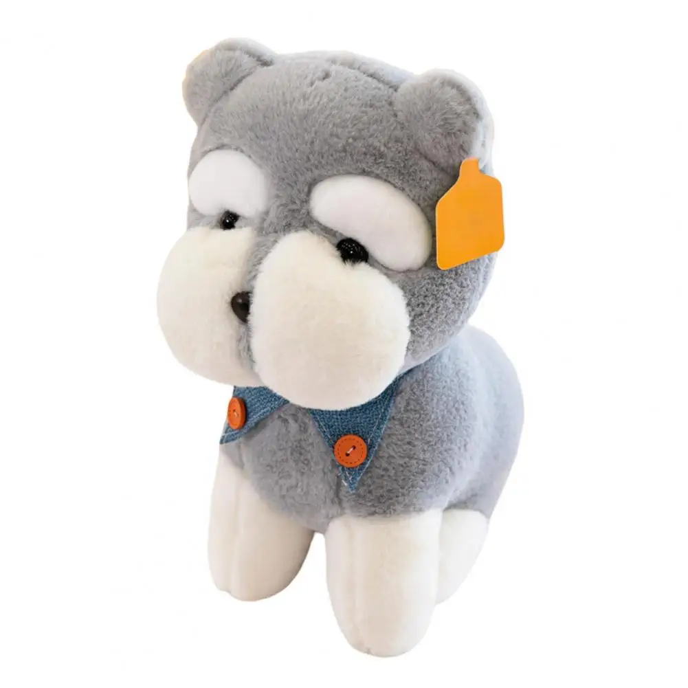 Exquisite Wear Tie Fully Filled Schnauzer Plush Toy Doll Pillow Animal Plush Toy Adorable Animal Plush Pillow Girl Toy Gift sequin notebook girl key adorable notepad lockable diary paper students stationery