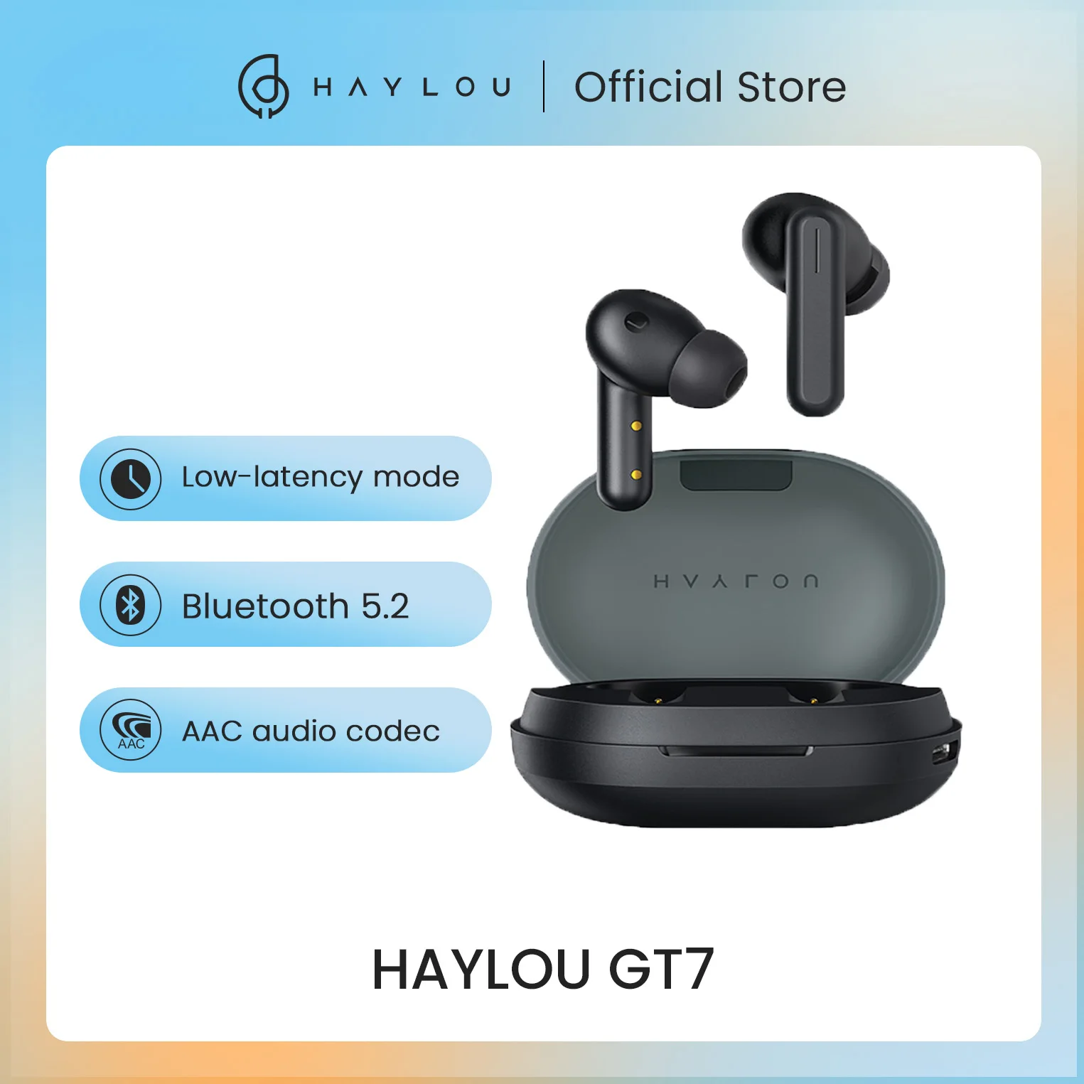 Беспроводные наушники HAYLOU GT7 Bluetooth 5 2 TWS AAC шумоподавление низкая задержка |