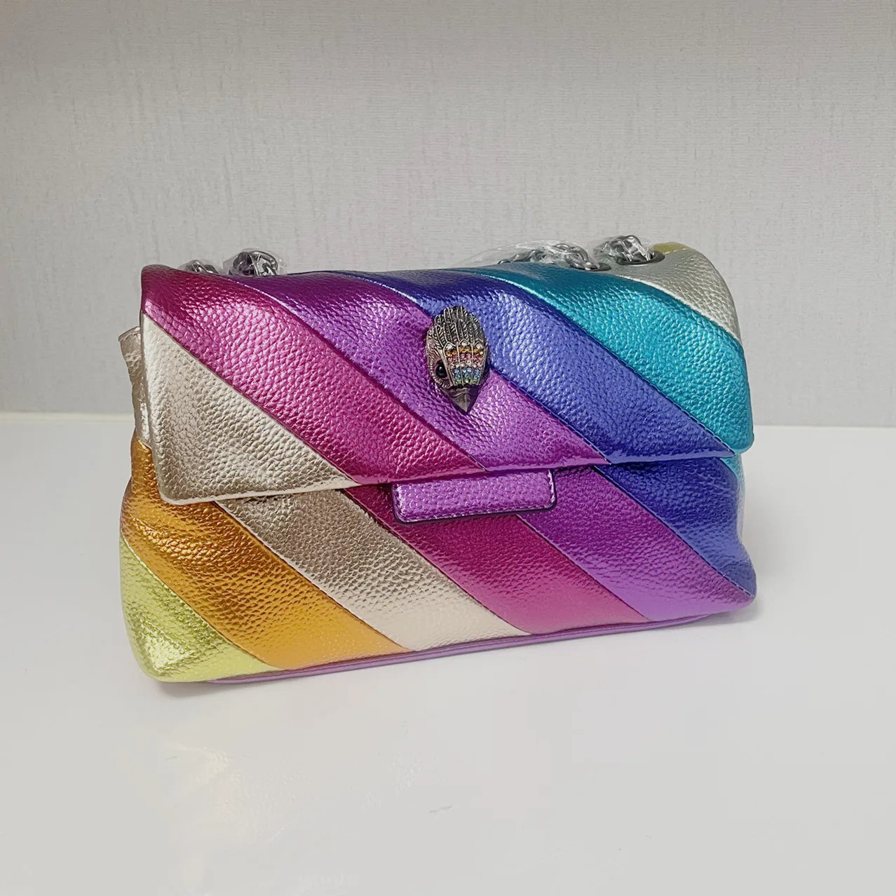 Life in Color Beaded Rainbow Camera Crossbody Shoulder Handbag