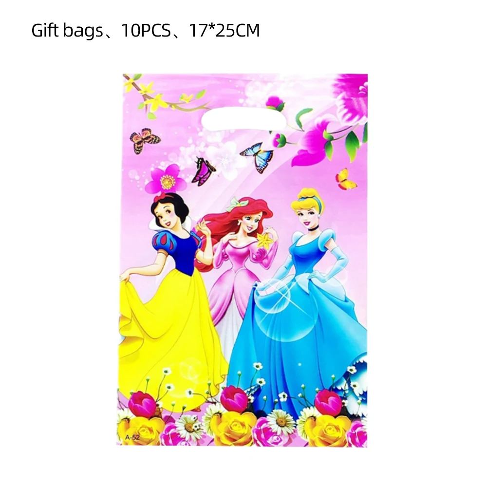 thumbnail image 1 of 10/20/30 piezas Bolsa de regalo de princesas de Disney Bolsa de plástico para galletas y dulces Cenicienta Seis princesas Suministros de cumpleaños para niños Regalo para el hogar, 1 of 5