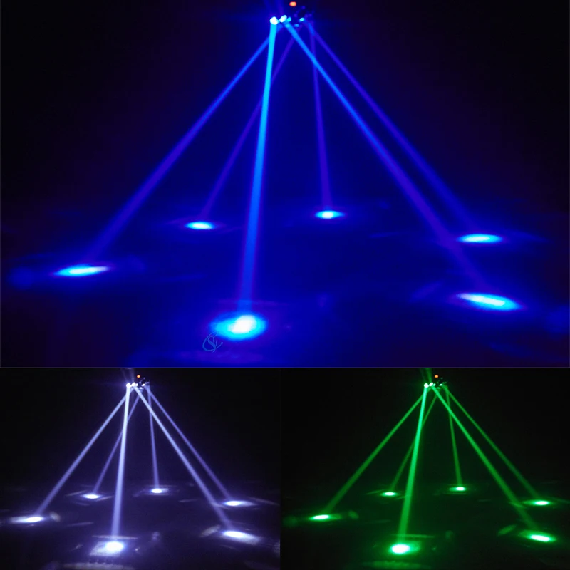 6 Arms LED Moving Head Light RGBW 4 in 1 Party Disco Ball Light Stage Effect Str