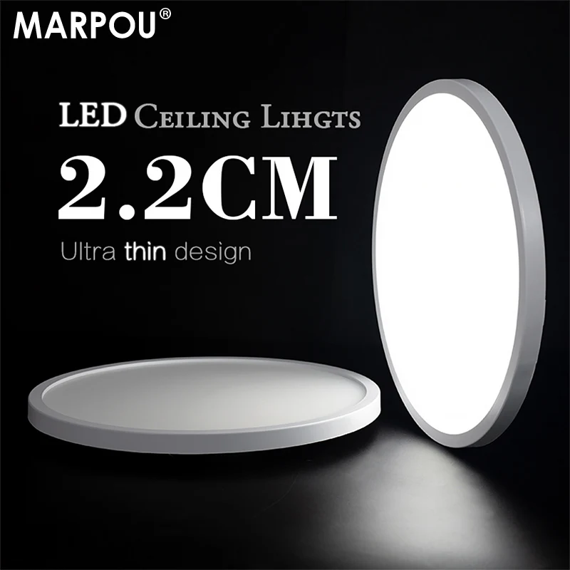 MARPOU Living Room lights LED Ceiling Lamp Ultra-thin Cold White 9W 13W 18W 24W lighting fixture Ceiling Lights Bedroom  kitchen