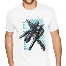 

Grey Gundam F91 T-Shirt Men's Custom Print England Style Tshirts Men Full Cotton Kawaii Crew Tees Shirts Best Gift