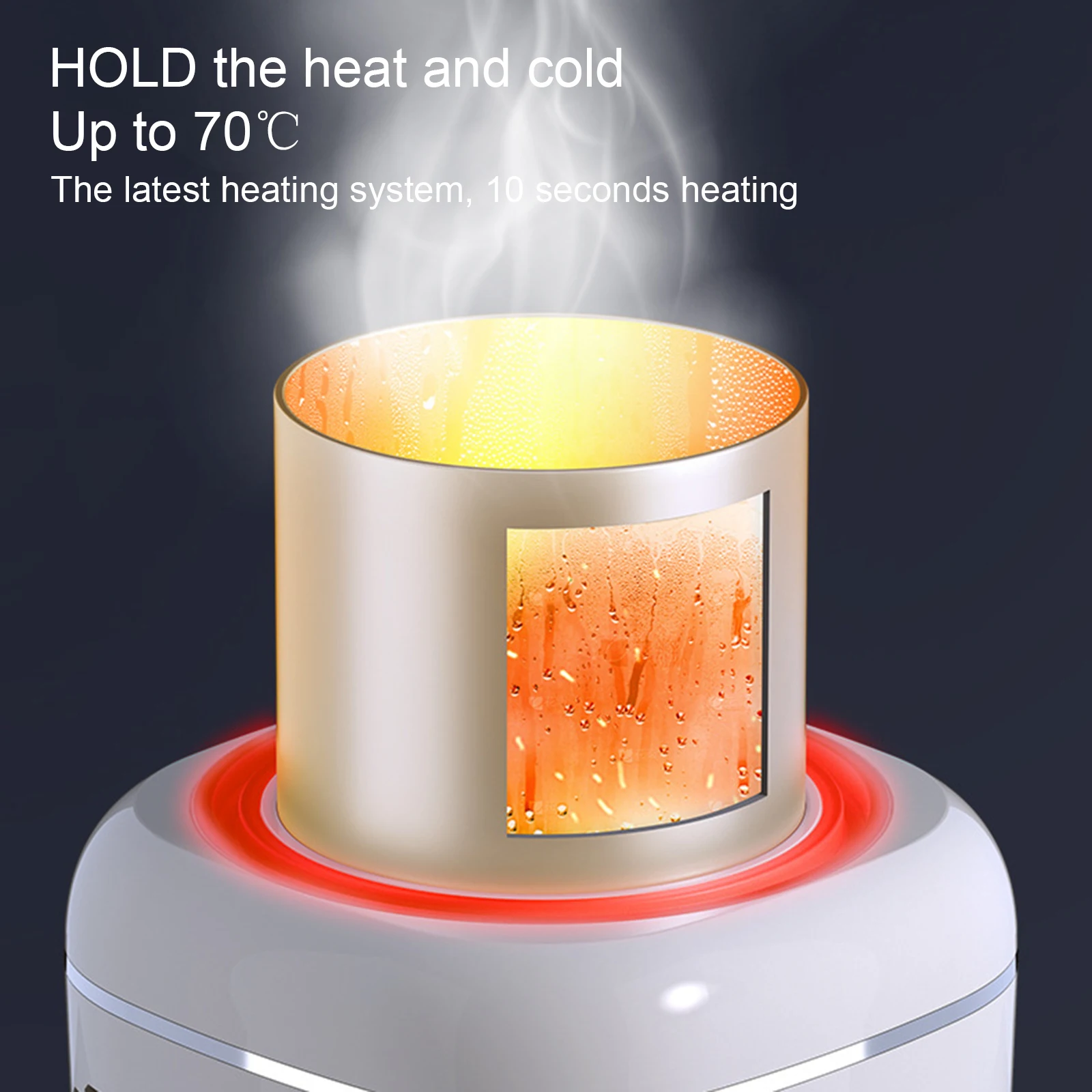 Car Cup Cooler Warmer Rapid Cooling and Heating Cup 2 In 1 Drinks Cup Portable Car Warmer Cooler Smart Car Mug Bottle Can Drinks Holder