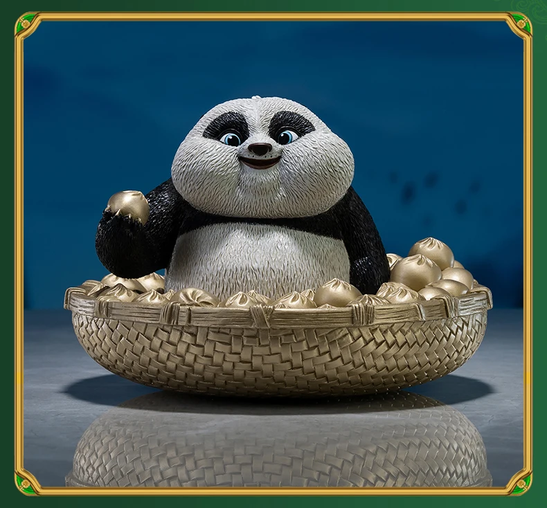 Artesanato de cobre chinês desenho animado filme personagem kung fu panda  mestre bao figurinhas bonito panda animais esculturas ornamento decoração  de mesa - AliExpress