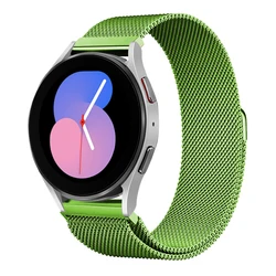 Magnetic Milanese Strap Bracelet for Smartwatches - 20/22mm Adjustable Watch Band (Glass Green)