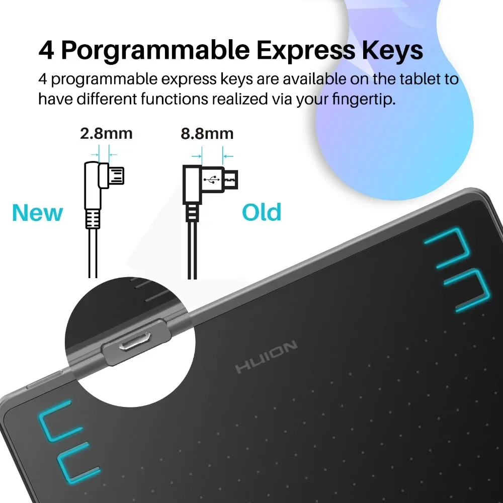 HS64 Graphics Tablet Digital Pen Drawing Tablets with 8192 Battery-Free Stylus Press Keys Support Android MacOS - Image 6